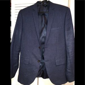 Blue woven blazer